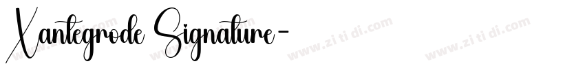 Xantegrode Signature字体转换